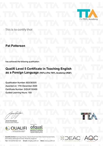 Level 5 Certificate in Teaching English as a Foreign Language