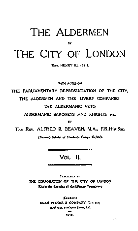 Title page of Beaven's work